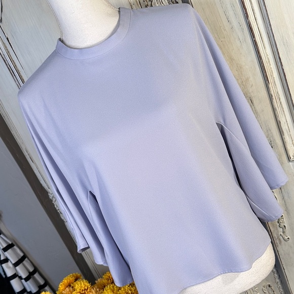 G2000 Periwinkle Blue  Women's Career Top with Bell Sleeves - Picture 3 of 10